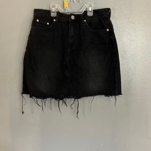 Black jean skirt